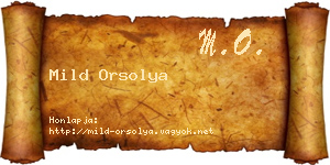 Mild Orsolya névjegykártya