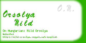 orsolya mild business card